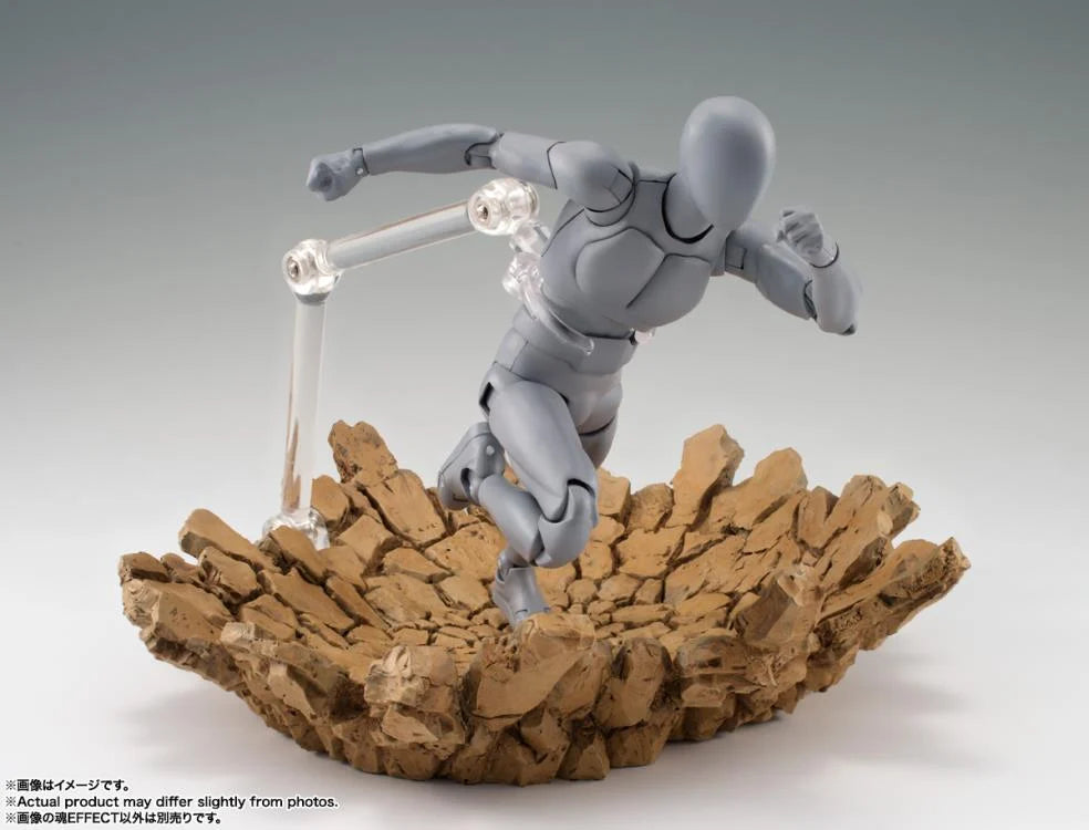Tamashii Effect Impact Beige Version impact piece with a mock figure on top