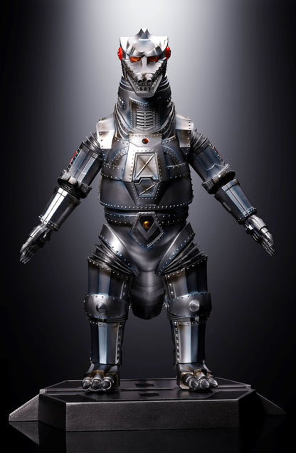 MECHAGODZILLA 1974 "Godzilla vs Mechagodzilla", TAMASHII NATIONS DX SOUL OF CHOGOKIN standing on a stand