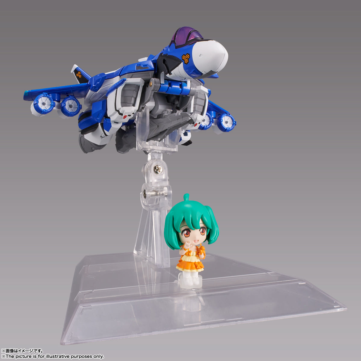 VF-25G Messiah Valkyrie with Ranka Lee "Macross Delta" - Bandai Tiny Session