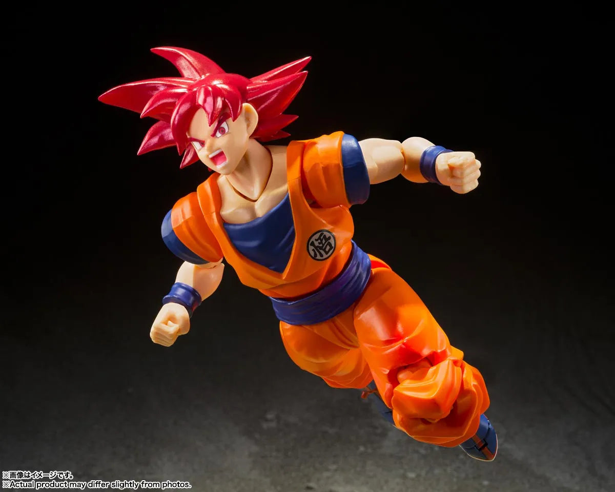 Super Saiyan God Son Goku - Saiyan God of Virtue - "Dragon Ball Super", Tamashii Nations S.H.Figuarts flying pose