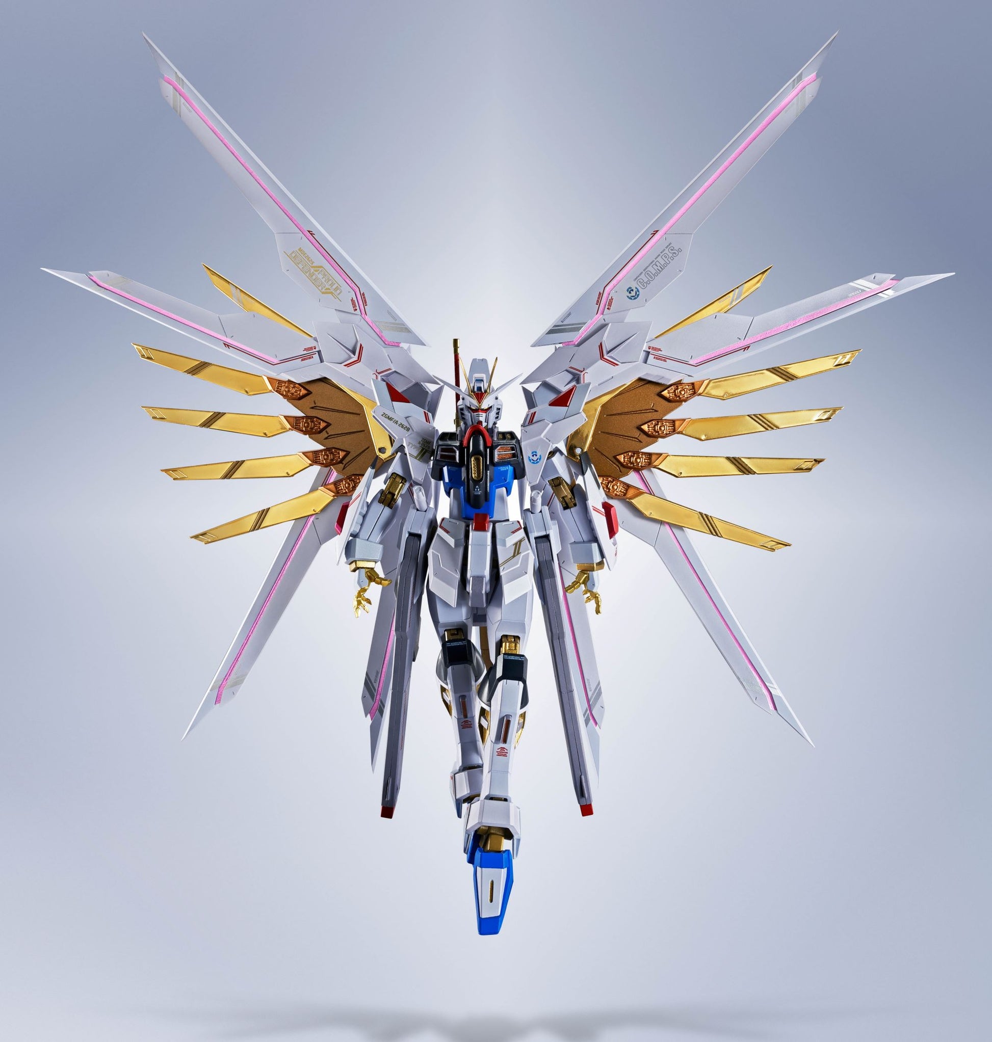 PROUD DEFENDER ＆ EFFECT PARTS SET "GUNDAM SEED FREEDOM", TAMASHII NATIONS METAL ROBOT SPIRITS on freedom gundam with wing spreading