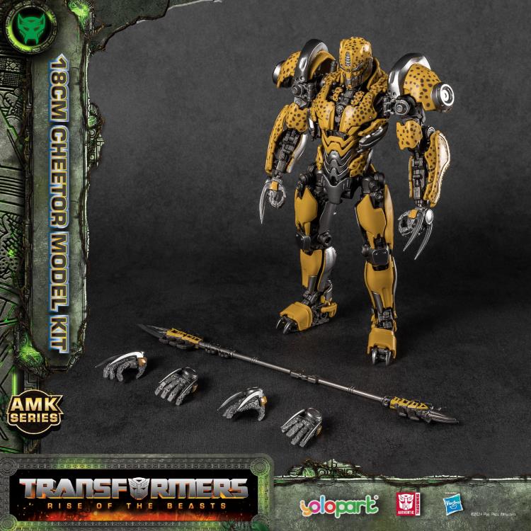Transformers: Rise of the Beasts Cheetor Advanced Model Kit showing all accessories