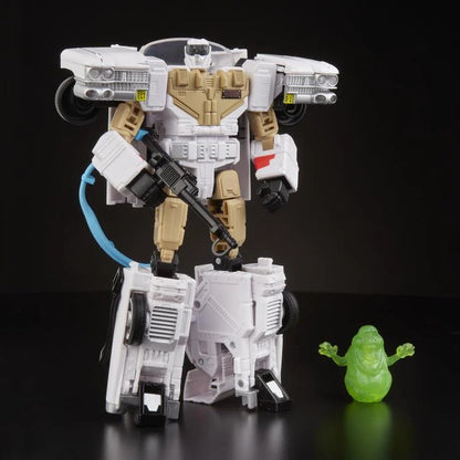 Transformers Collaborative Ghostbusters x Transformers Ectotron Ecto-1 standing pose