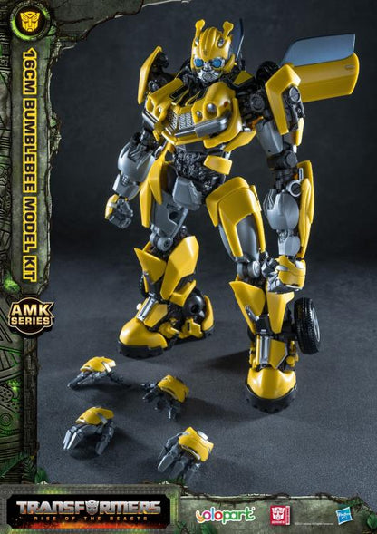 Transformers: Rise of the Beasts Bumblebee Advanced Model Kit showing all accessories