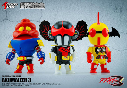 Pre Order Akumaizer 3 ES Tokusatsu Gokin Gabra, Xavitan & Evil Figure Set by Action Toys