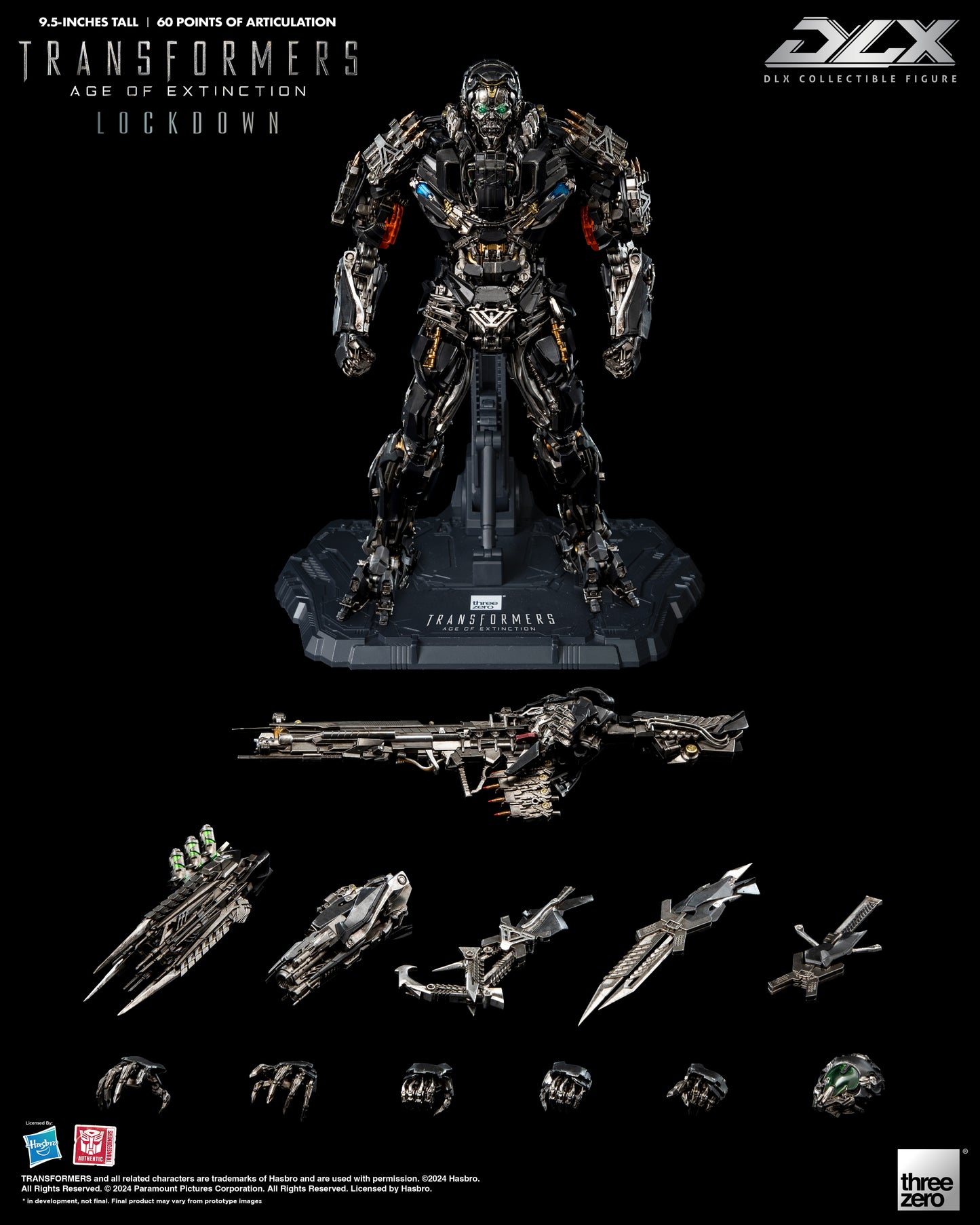 Pre Order Transformers: Age of Extinction - DLX Lockdown by Threezero