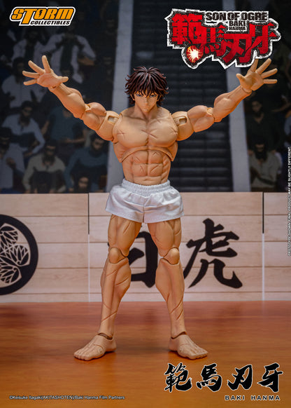 BAKI HANMA "SON OF THE ORGE" Action Figuree Storm Collectibles showing front no cloths