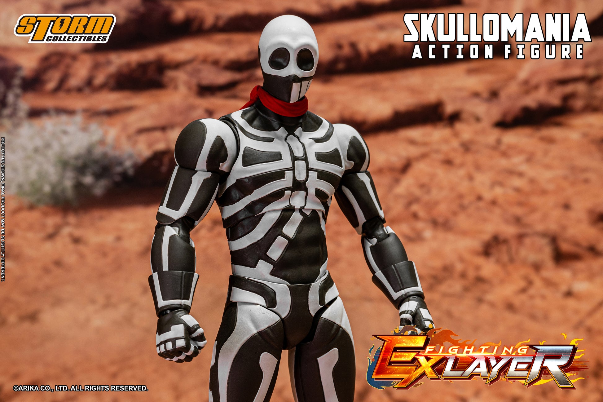 Street Fighter EX Layer Skullomania 1/12 Scale by Storm Collectibles super close up view