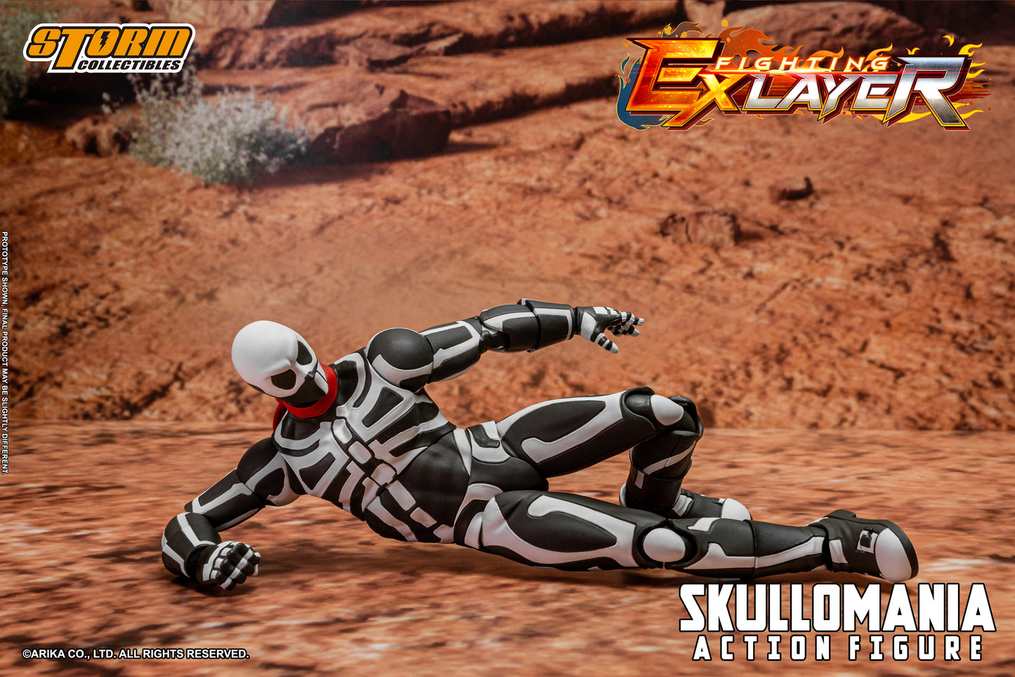 Street Fighter EX Layer Skullomania 1/12 Scale by Storm Collectibles sliding pose