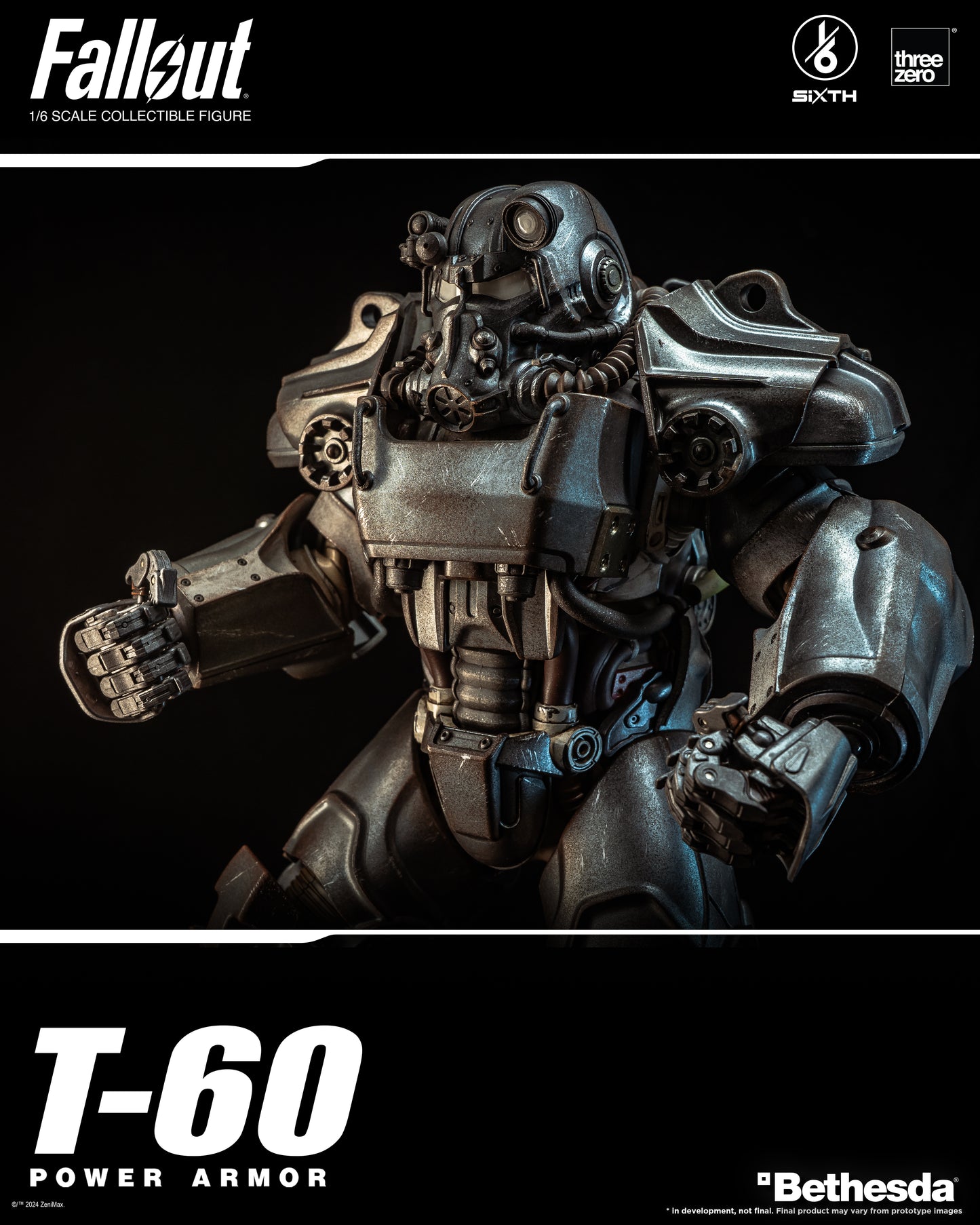 Fallout 1/6 T-60 Power Armor by Threezero helmet on