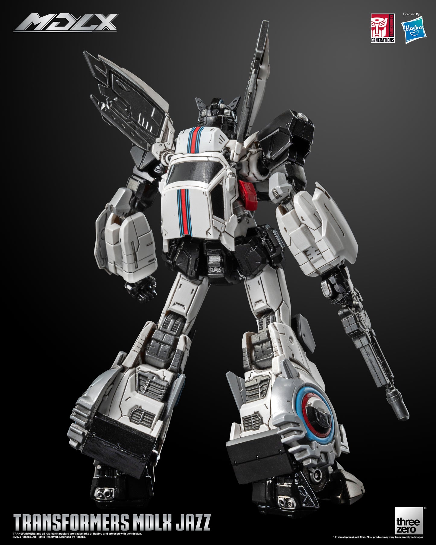 Transformers - MDLX Jazz by Threezero back view