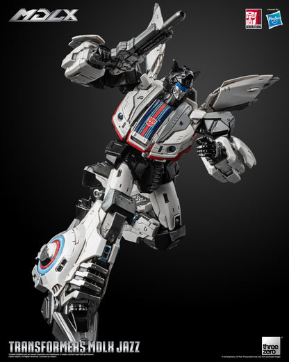 Transformers - MDLX Jazz by Threezero running gun pose