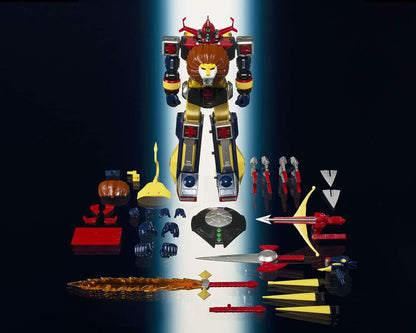 Premium Bandai Candy SMP [SHOKUGAN MODELING PROJECT] FUTURE ROBOT DALTANIOUS CROSS IN SET showing all accessories