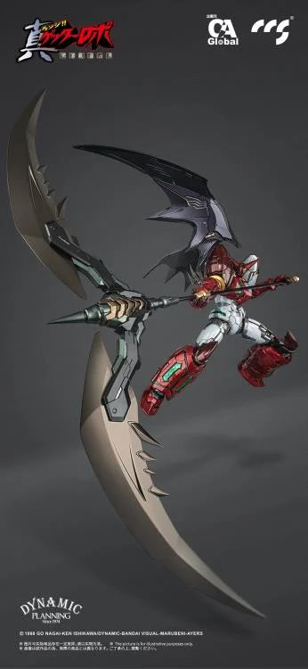 Getter Robo Armageddon MORTAL MIND Shin Getter 1 (Stars Slasher Ver.) Action Figure by CCSTOYS showing giant scythe spread