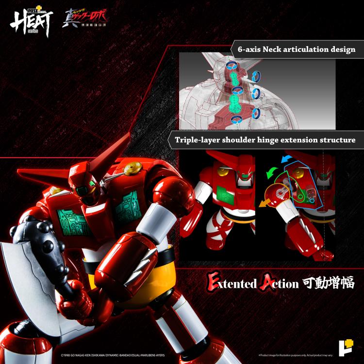 Getter Robo Armageddon Pose+ Metal Heat Series Getter 1 showing arms and head articulation structure