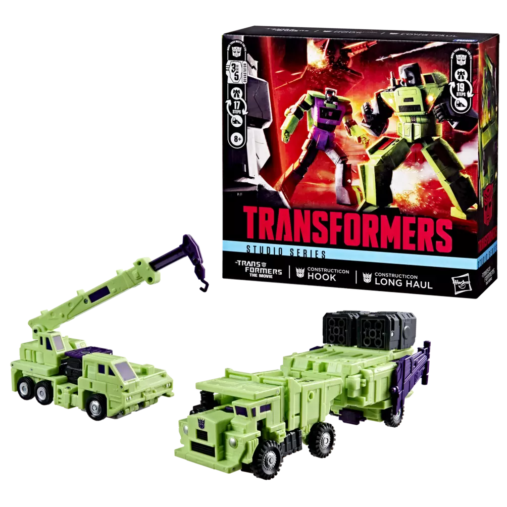 Pre Order Transformers Studio Series Transformers: The Movie Constructicon Long Haul & Hook