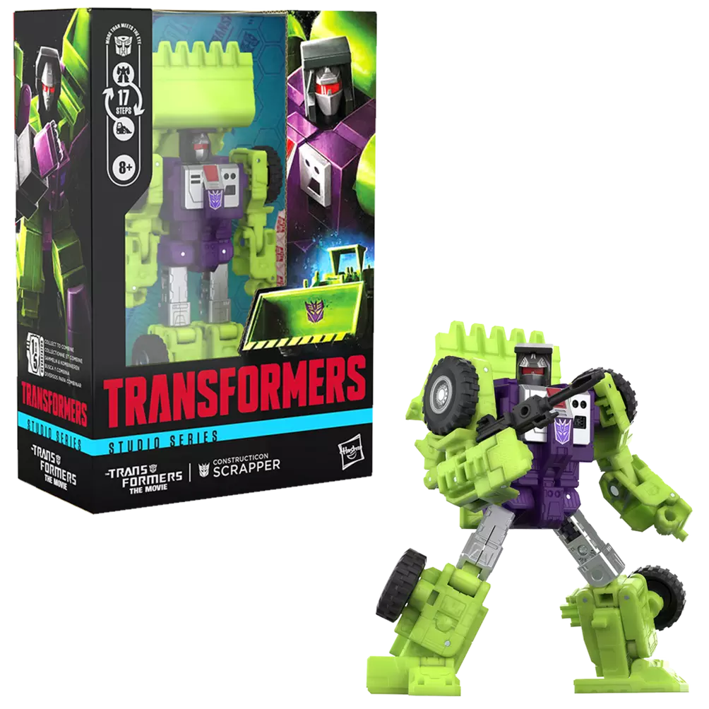 Pre Order Transformers Studio Series Deluxe Class Transformers: The Movie Constructicon Scrapper