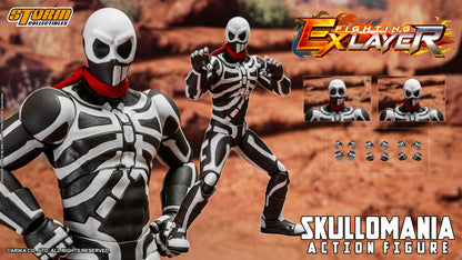 Street Fighter EX Layer Skullomania 1/12 Scale by Storm Collectibles showing all accessories