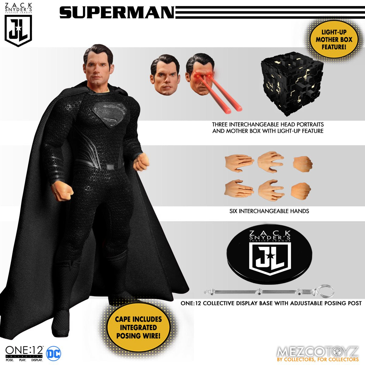 Mezco DC Zack Snyder Justice League Deluxe One:12 Collective Steel Boxed Set